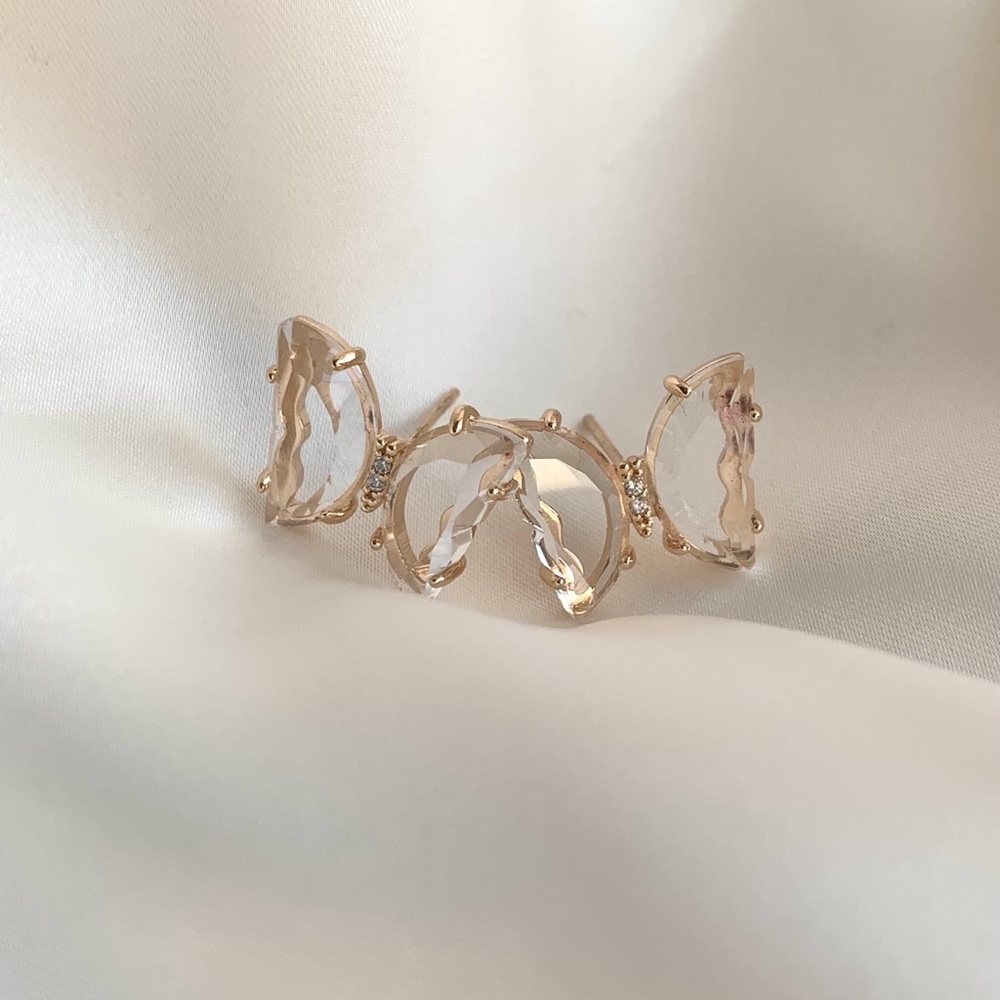 Crystal Butterfly Earrings